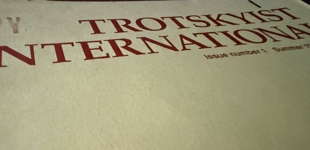 Cover of Trotskyist International issue 1