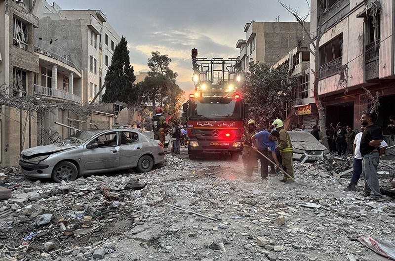 Aftermath of Israeli bombing of Tehran in 2025